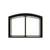 Arched Contemporary Double Door, Black Satin, Iron Age, Textured Mocha - Monessen