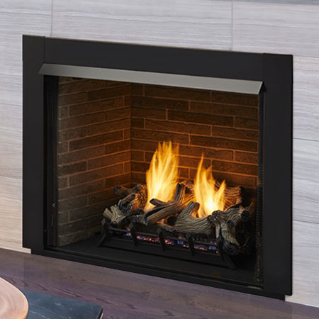 42" LCUF Lo-Rider Flush Face Vent Free Firebox, Stacked Traditional Liner - Monessen