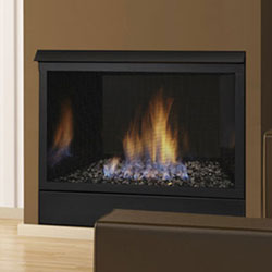 24 Symphony VFC Contemporary Vent Free Fireplace (Millivolt/Pilot) - Monessen Warm up a small space with the performance of the Symphony vent free system from Monessen. Designed to be slim
