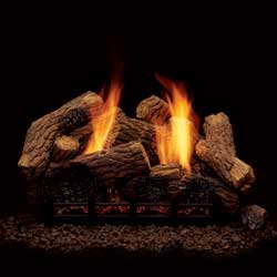 18" Berkley Oak Ceramic Logs with 18" Natural Blaze Vent Free Burner (Millivolt/Pilot) - Monessen
