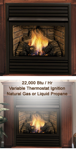 24" DFX Vent Free Fireplace (Millivolt/Pilot) - Monessen