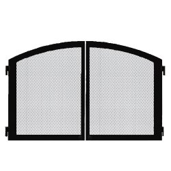 Classic Cabinet Doors with Screen - Black, Gold Tone or Brushed Pewter