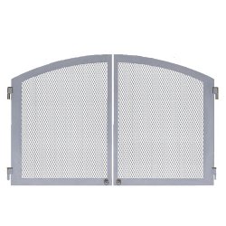Classic Cabinet Doors with Screen - Black, Gold Tone or Brushed Pewter