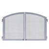 Classic Cabinet Doors with Screen - Black, Gold Tone or Brushed Pewter