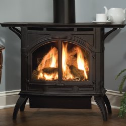 Heritage Premium Vent Free Cast Iron Stove in Porcelain Sand (Millivolt/Pilot) - Empire