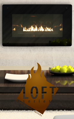 28" Loft Series Vent Free Fireplace with Remote (Electronic Ignition) - Empire