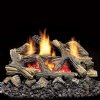 20" Aged Hickory Ceramic Logs, Ember Blaze Vent Free Variable, Manual Burner - Monessen