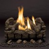 24" Charred Hickory Ceramic Logs with 24" EYF Vent Free Burner (Millivolt/Pilot) - Monessen