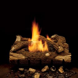 30" Mountain Oak Refractory Logs, 24" EYF Vent Free Variable, Millivolt Burner - Monessen
