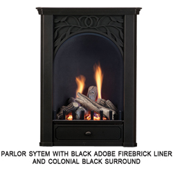 20" Parlor Vent Free Fireplace with Liner and Facing (Millivolt/Pilot) - Monessen