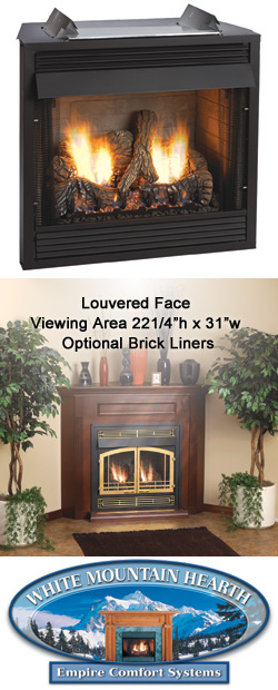32" Breckenridge Deluxe Louvered Vent Free Firebox - Empire