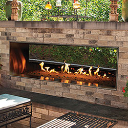 48" Linear See Through Vent Free Outdoor Stainless Steel Fireplace (Manual Ignition) - Empire Comfort Systems