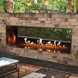 60" Linear See Through Vent Free Outdoor Stainless Steel Fireplace (Manual Ignition) - Empire Comfort Systems