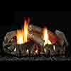 24" Stacked Aged Oak Refractory Logs, 24" Slope Glaze Vent Free Burner, Remote (Electronic Ignition) - Empire Comfort Systems