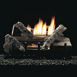 24" Whiskey River Refractory Logs, 24" Contour Vent Free Burner (Millivolt/Pilot) - Empire Comfort Systems