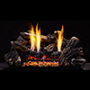 18" Charisma Burncrete Hybrid Logs, 18" Grow Getter Vent Free Burner (Millivolt/Pilot) - Monessen