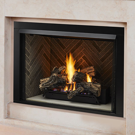 42" LCUF Lo-Rider Flush Face Vent Free Firebox, Stacked Traditional Liner - Monessen