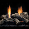 27"  See-Thru Ceramic Fiber Logs, Natural Blaze Vent Free See-Thru Burner (Millivolt/Pilot) - Monessen