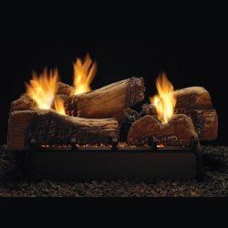 30" Stone River Multi-Sided Ceramic Logs, 30" Slope Glaze Burner (Millivolt/Pilot) - Empire Comfort Systems