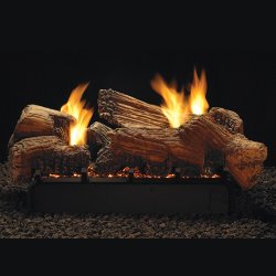 30" Stone River Multi-Sided Ceramic Logs, 30" Slope Glaze Burner, Remote  (Electronic Ignition) - Empire Comfort Systems