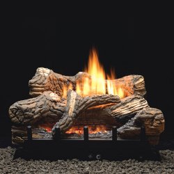 30" Flint Hill Ceramic Logs, 30" Contour Vent Free Burner (Thermostatic) - Empire Comfort Systems