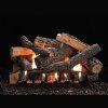 24" Ponderosa Refractory Logs, 24" Slope Glaze Vent Free Burner, Remote (Millivolt/Pilot) - Empire Comfort Systems