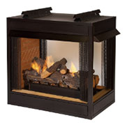 Vent Free Gas Fireplaces, Gas Fireplace Two Sided Ventless
